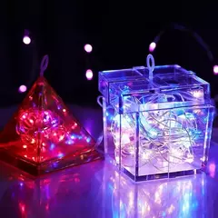 USB Fairy Copper Wire LED Guirlanda Luz String, Enfeites de Natal, Véspera de Ano Novo, Festa de Casamento, Rua Xmas Tree Decor - comprar online