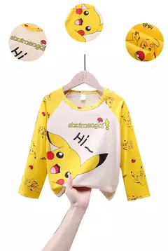 Pijamas Pokémon unissex para crianças, roupas da moda para meninos e meninas, crianças e meninas