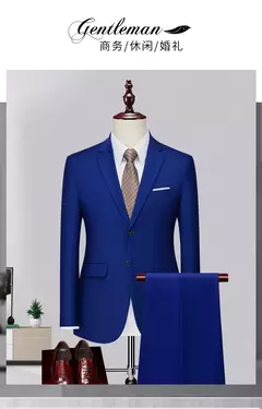 (Jaqueta + Calças) Últimas Homens Terno Set Blazers Formais Slim Fit Negócios Smoking 2 Pcs Terno Do Noivo Vestido de Noiva Homem Terno S-6XL - loja online