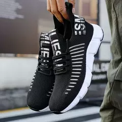Tênis leves casuais para homens, sapatos esportivos respiráveis, tênis de corrida ao ar livre, tênis de corrida - loja online