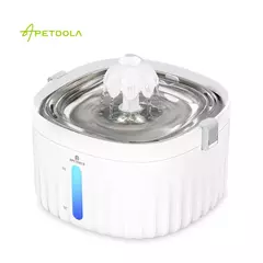 Fonte ultra silenciosa para gatos, APETDOLA Bebedor automático para gatos e cães de 2 l, fonte de água gatos com 6 camadas filtradas, 4 altura de fonte e bandeja de aço inoxidável
