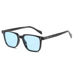 Imagem do Retângulo Tony Stark Óculos De Sol Para Homens, Lente Azul, Óculos De Homem De Ferro, Brand Designer De Moda, Vintage
