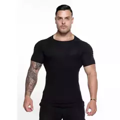 Quick Dry Skinny mangas curtas t-shirt para homens, executando camisa esporte, Crossfit Bodybuilding Tee, ginásio Fitness roupas, Fitness Training, 2024 - comprar online