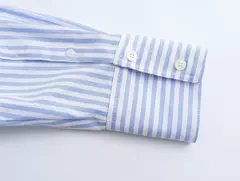 TRAF-Blusa Oxford de Algodão Single-Breasted Feminina, Camisa Manga Longa, Tops Chiques, Lapela, Roupa de Rua, Senhoras, Moda - loja online