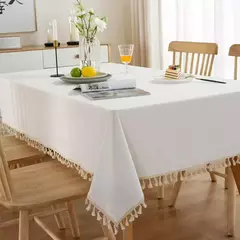 Toalha De Mesa De Mesa De Café De Algodão Retangular, Cobertura De Mesa Branca, Sala De Estar, Decoração De Casa, Pano, Casamento, Decoração De Natal - Wolf Magazine
