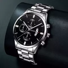 Relógio de pulso de quartzo para homens, calendário de luxo, relógios, relógio masculino, pulseira, moda - Wolf Magazine