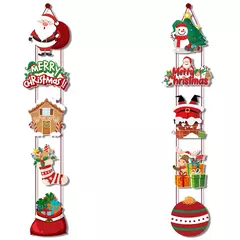 Feliz Natal Hanging Door Banner, Papai Noel, Boneco de Neve, Couplet, Decorações Home, Presentes De Natal, Noel, Ano Novo