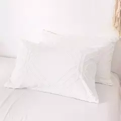 Wostar verão branco pitada plissado capa de edredão 220x240cm luxo cama casal colcha conjunto cama rainha king size consolador capa - comprar online