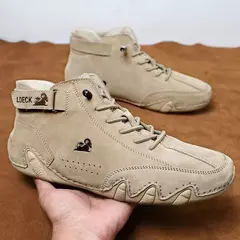 Botas casuais masculinas de motocicleta, tênis alto impermeável, calçado de luxo, inverno, 2023 - loja online