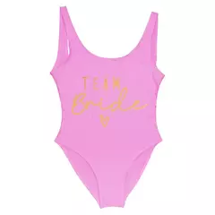 Fato de banho feminino com estampa dourada, squad, festa de solteira, moda praia verão, 1 pc, S a 3XL - comprar online