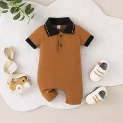 Manga curta Romper para o bebê menino, recém-nascido Gentleman Onesies, Toddler Vestuário, Macacão Infantil, 0-24Months - Wolf Magazine