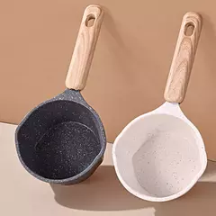 Pequena panela com bico para despejar, Panela de derretimento de manteiga, Panela de óleo quente, Cabo de madeira, Óleo de leite, Frigideira de aquecimento - loja online