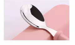 Talheres portáteis de aço inoxidável para crianças, Spoon Forks Box Utensílios de alimentação do bebê Conjunto de talheres para bebês, 3pcs - comprar online