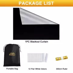 Cortina de blecaute removível para viagens 100% blecaute, Película para janela portátil mais escura, pano DIY temporário, sem broca - Wolf Magazine