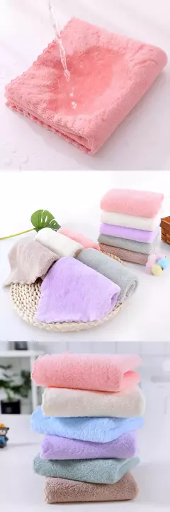 Imagem do Toalha de Rosto de Microfibra Espessada, Absorvente, Alta Densidade, Velo Coral, Secagem Rápida, Limpar, Macio, Limpeza