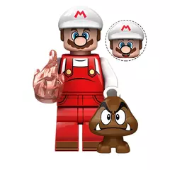 Anime super mario bros blocos luigi dos desenhos animados pequenas partículas figuras de brinquedo ação montagem brinquedos bonecas crianças presentes aniversário na internet