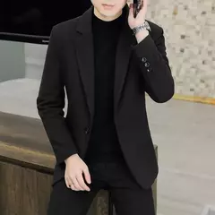Blazer de Negócios Monocromático, Boutique Fashion Gentleman, Estilo Britânico, Casual Tudo Elegante, Negócios Confortáveis, Carreira Magra, Boutique - Wolf Magazine
