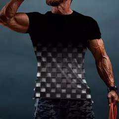 Camuflagem masculina de manga curta, camiseta com proteção UV, vestuário de pesca, vestuário de pesca, 2024 - comprar online