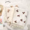 Algodão Musselina Swaddle Cobertores para Bebê Recém-nascido Borla Recebendo Cobertor New Born Swaddle Envoltório Infantil Dormir Quilt Bed Cover