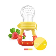 Baby Fruit Food Silicone Bite Bag, Moedor de Suplemento Alimentar, Anti-asfixia, Tampa contra poeira, Limpar sem ângulo morto