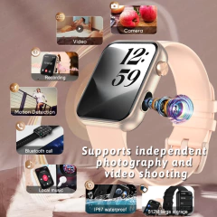 2025 novo relógio inteligente das mulheres dos homens câmera tirar fotos gravar vídeo monitor de saúde esportes fitness à prova dwaterproof água bt chamada smartwatch - loja online