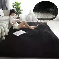 Imagem do Tapete cinzento para sala de estar tapete de pelúcia cama quarto piso tapetes macios anti-deslizamento decoração da casa tapetes de veludo macio cobertor do quarto dos miúdos