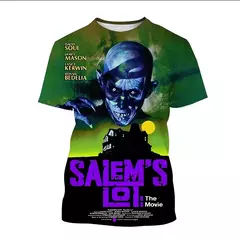 Camiseta de manga curta masculina, filme de terror, vampiro, impressa em 3D, hip-hop, casual, moda verão, novo, 2022 - comprar online