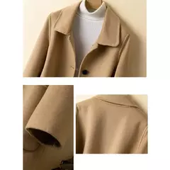 Venda quente outono inverno senhora coreano jaquetas casuais meninas misturas de lã casacos roupas femininas clássico moda casaco folgado - loja online