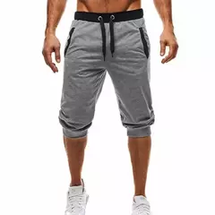 Shorts de praia de algodão preto masculino, bermudas de suor casual masculino, roupas clássicas, moda verão, novo 2023