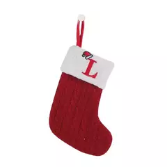 Imagem do Natal alfabeto tricô meias, enfeites de árvore, decorações para casa, Noel, ano novo, presente de Natal, 2025, 2024