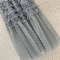 Vestido feminino slim fit plissado em malha, cintura alta, manga longa, retalhamento, vestido feminino de renda, moda outono