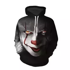 Moletons com capuz grandes para homens e mulheres, pulôver impresso 3D de filmes de terror, moletons legais, personalidade casual, nova chegada na internet