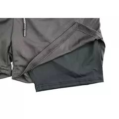 Calções masculinos de dupla camada para ginástica, secagem rápida, esportes, treino, jogging, deck duplo, 2 em 1, verão