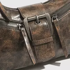 Bolsas de ombro de couro PU para mulheres, design de cinto retrô bolsas vintage pequenas femininas, bolsa transversal axilar, bolsas da moda, Y2K, 2024 - comprar online