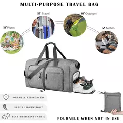 Sacos Duffel Dobrável com Compartimento De Sapatos, Saco De Armazenamento De Viagem Overnight Resistente A Rasgo, Organizador De Roupas, Impermeável na internet