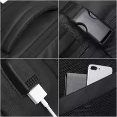 BANGE-Men's Waterproof Expansível Laptop Mochila, Grande Capacidade, Caminhadas Saco De Viagem, Mochilas Masculinas, 17,3";;VERDADEIRO;;"Blue 37L