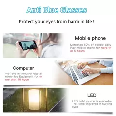 Imagem do Ultraleve Anti Luz Azul Óculos de Proteção para Olhos para Homens e Mulheres, Óculos de Leitura Redondos, Computador, Retro, Parafuso, Free Design, TR90