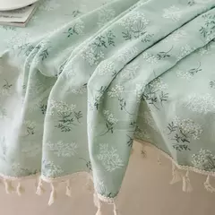 Toalha de mesa de algodão pequena margarida para decoração, estilo coreano, retângulo, para cozinha, casamento, sala de jantar - loja online