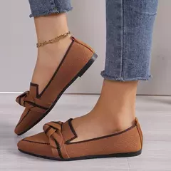 Sapato feminino de salto baixo, sapatilha de balé, dedo apontado, descalço, casual, marca de luxo, mulher, novo em borboleta - comprar online
