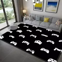 3d impressão gamer controlador padrão sala de estar tapetes antiderrapante cas
