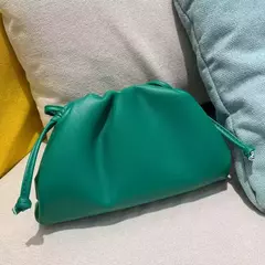 Saco de Nuvem de Couro Genuíno para Mulheres, Couro Macio, Ombro Crossbody Bags, Alta Qualidade, Embreagens Femininas Noite, Senhoras, 2023 - loja online