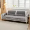 Anti-derrapante tampa do sofá com floco de neve decoração do laço, waffle cobertor acolchoado, sofá tampa do assento, sala de estar moderna, 4 temporada, 1pc