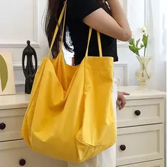 Grande capacidade reutilizáveis Canvas Shoulder Bags para mulheres, Multifuncional Shopping Bag, Casual Bolsas, Novo