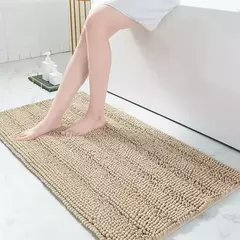 Tapetes De Banheiro Olanly Chenille, Tapete de Banho Antiderrapante, Shaggy Macio, Super Absorvente, Grosso, Lavável à Máquina