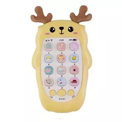 Imagem do Telefone bilíngue mordedor brinquedos para bebê, música, brinquedo de voz, educação precoce, máquina de aprendizagem, eletrônica, presente infantil