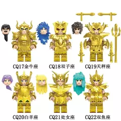 6/12 pçs/set anime saint seiya blocos de construção athena shiryu ikki guerreiro dourado figuras tijolos brinquedos dos desenhos animados para crianças presentes - Wolf Magazine