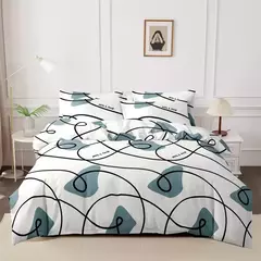 Kuup-Impresso Matte Duvet Cover, Colorido Conjunto de Cama, Colcha, Pele Amigável Tecido, Queen Size, Alta Qualidade, 3Pcs - comprar online