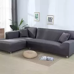 Monocromático Elastic Capas Sofá para Sala, L Shaped Canto Sofá Capa, Protetor de Cadeira Slipcover, 1, 2, 3, 4 Lugares - comprar online