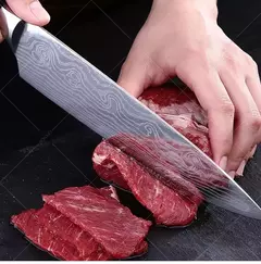 WXCOO-Aço Inoxidável Chef Japonês Faca Set, Tesoura De Cozinha, Faca De Desossagem, Carne Cutelo, Frutas Cutelo, Peixe, Santoku Facas na internet