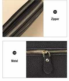 Royal Bagger-carteira curta para mulheres, couro genuíno de vaca, bolsa de embreagem fofa, porta-moedas com zíper, porta-cartão com chaveiro, na moda